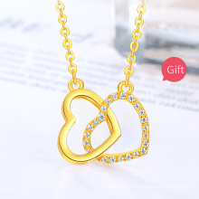 Shangjie OEM ODM dia de la madre gold filled 24k gold Women necklace jewelry real gold necklace